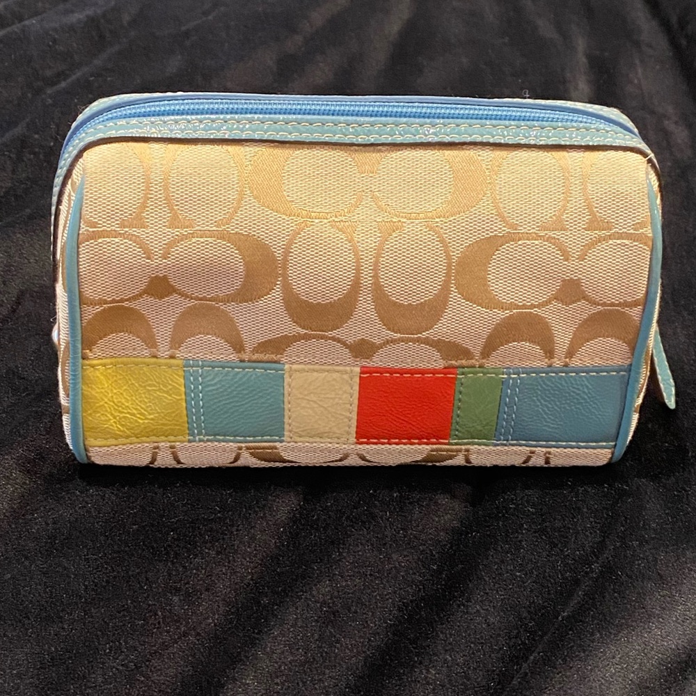Small Coach makeup bag
